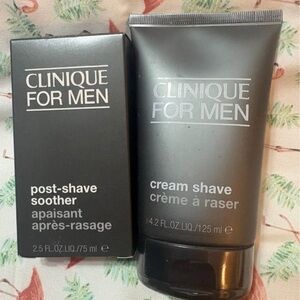 Clinique For Men Shaving Duo Cream Shave & Postshave Soother Brand new $60 value